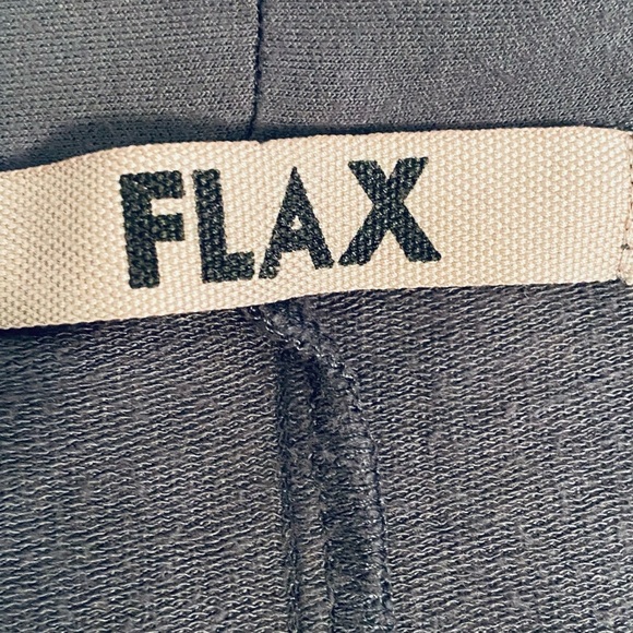 FLAX Gray 2 Button Stretch Knit Longline Cardigan Jacket Sz S - Picture 5 of 6